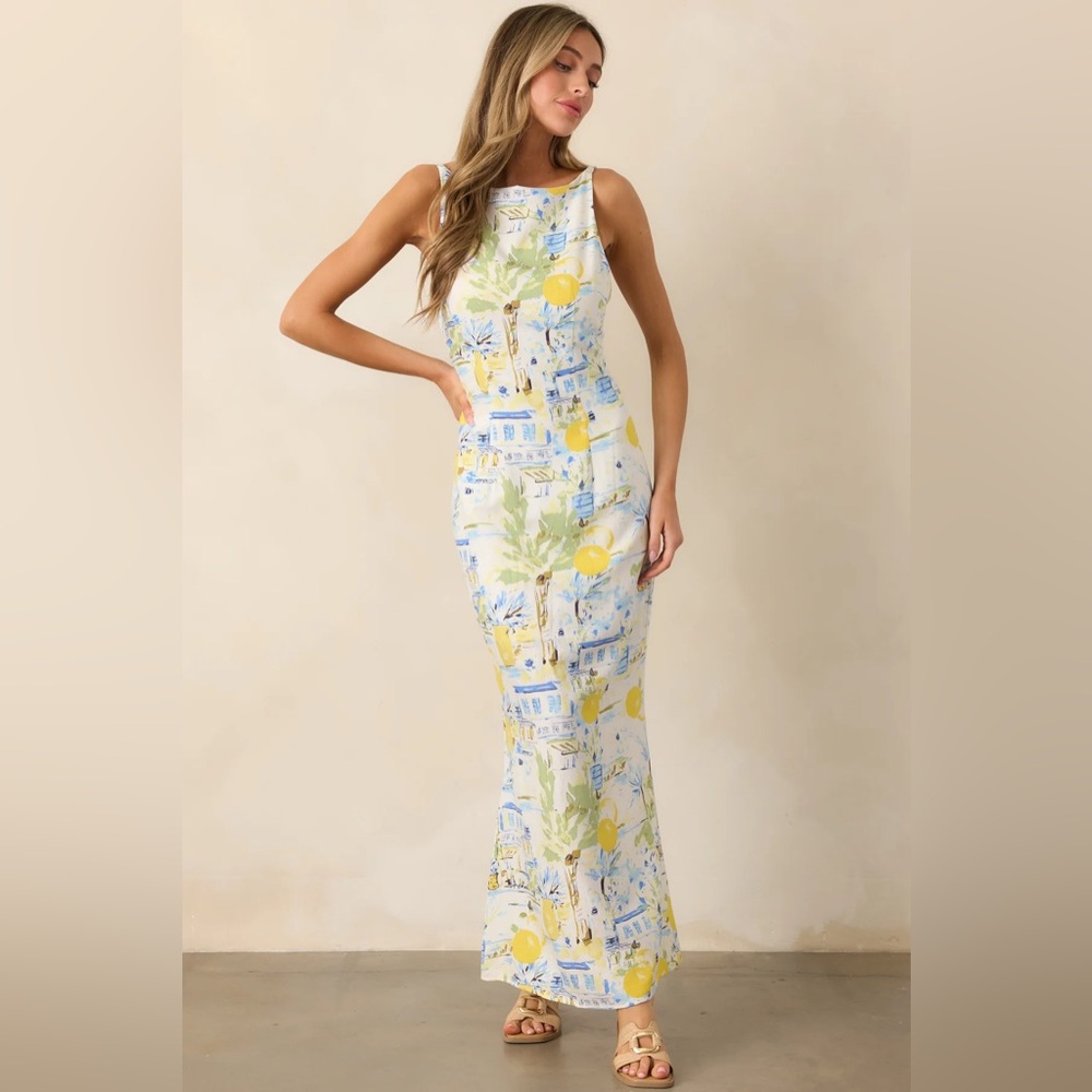 Bart Town Mizie Open Back Maxi Summer Vacation Dress